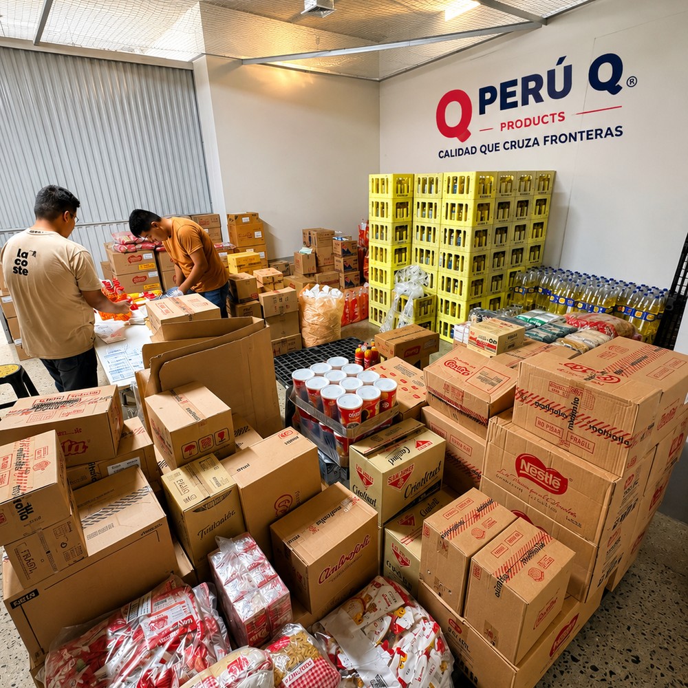 Equipo de Peru Q Products trabajando en su almacen de Lima